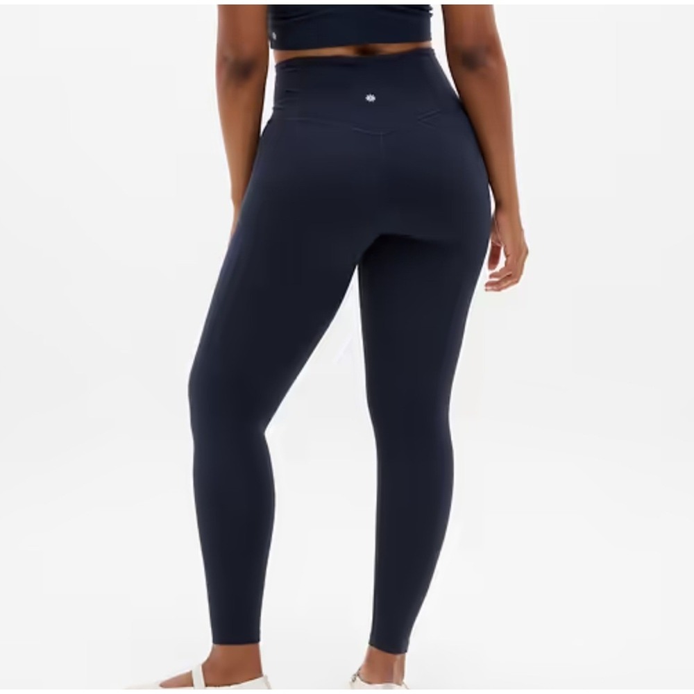 Athleta Legging, Delancey Skyline High Rise Size SP Navy Blue Ankle Zipper